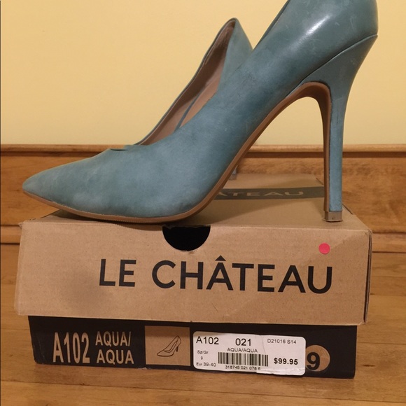 High heeded pumps. Colour Aqua. - Picture 4 of 6